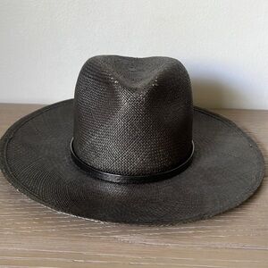 Janessa Leon black straw hat